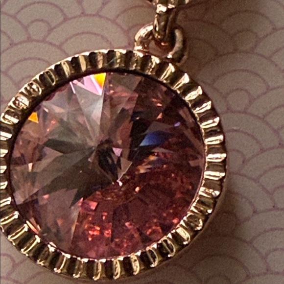 Ted Baker Ronda Rivoli Pink Crystal Drop Earrings - Picture 6 of 6